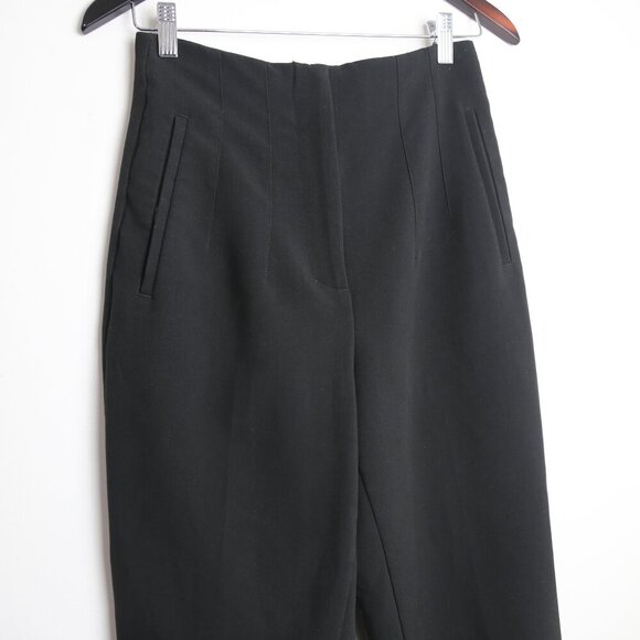 Zara Black Smart Carrot Cutter Tapered Trousers High Waisted Pants Size Medium - Picture 2 of 8